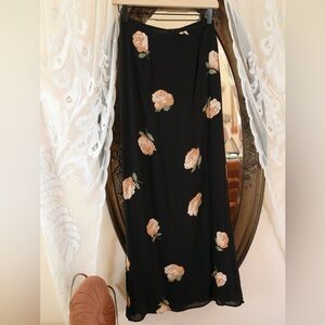 Reformation Rose Print Maxi Skirt